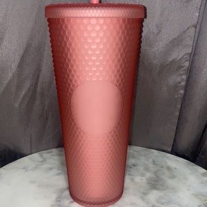 NEW Starbucks Valentine Soft Touch Pink Lemonade Studded Venti Cold Cup 2022💖💖